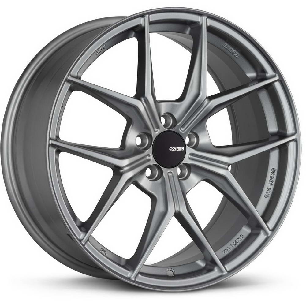 Enkei TSR-X Wheel - 18x8 / +45 / 5x112 - Storm Gray - Angle 2