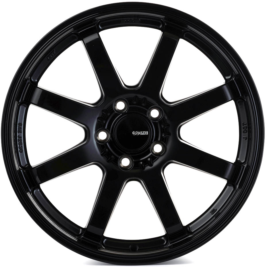 Enkei Vanquish Wheel - 18x8 / +45 / 5x114.3 - Gloss Black - Angle 2