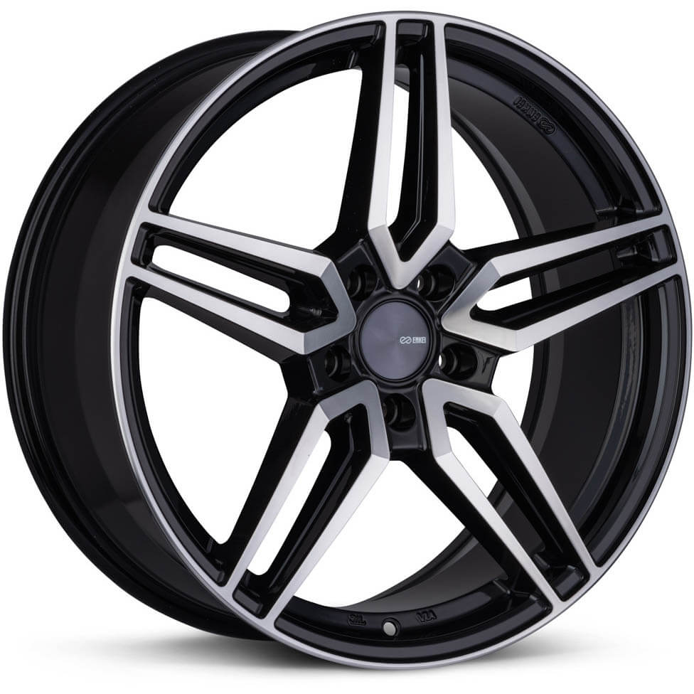 Enkei VICTORY Wheel - 20x8.5 / +40 / 5x114.3 - Black Machined - Angle 2