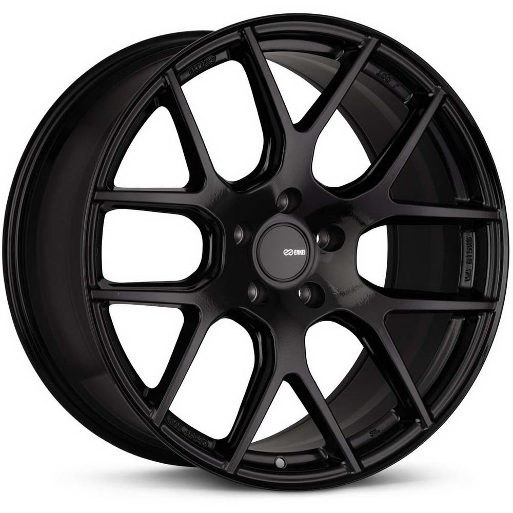 Enkei XM-6 Wheel - 17x7.5 / +40 / 5x114.3 - Gloss Black - Angle 2