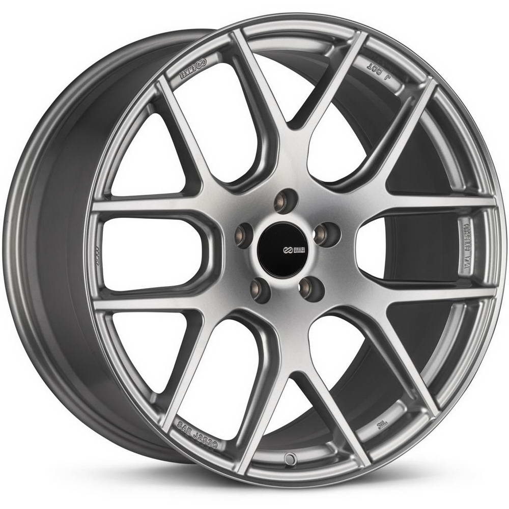 Enkei XM-6 Wheel - 18x8 / +35 / 5x114.3 - Storm Gray - Angle 2