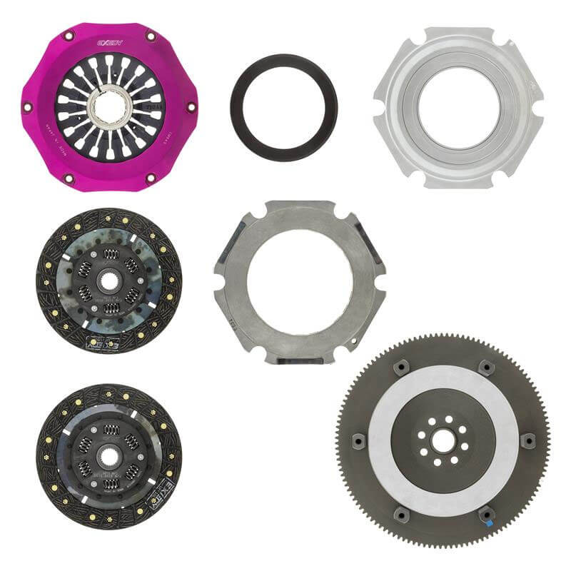 Exedy Hyper Twin w/ Organic Sprung Discs, 2004-2021 STi - Angle 2