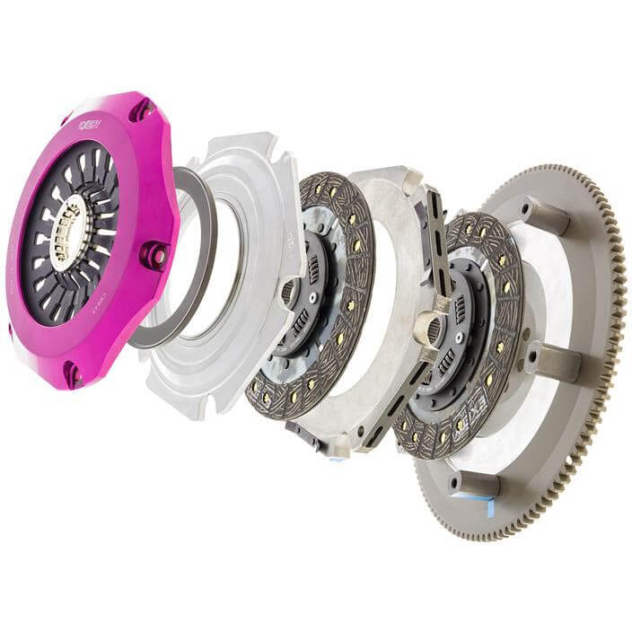 Exedy Hyper Twin w/ Organic Sprung Discs, 2004-2021 STi - Angle 3