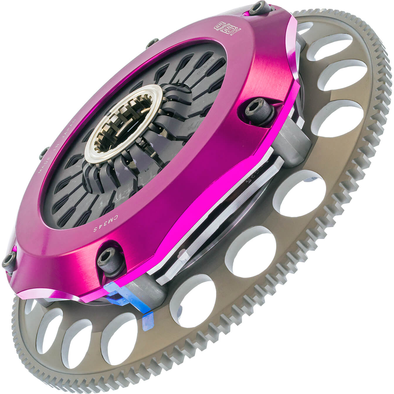 Exedy Stage 4 Hyper Twin Clutch Kit (Metallic, Sprung Hub), 2004-2021 STi - Angle 2