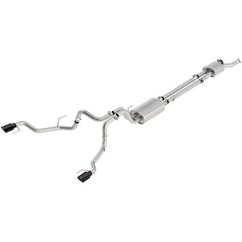Ford Racing Touring Cat-Back Exhaust System w/ Black Tips, 2017-2020 F-150 Raptor