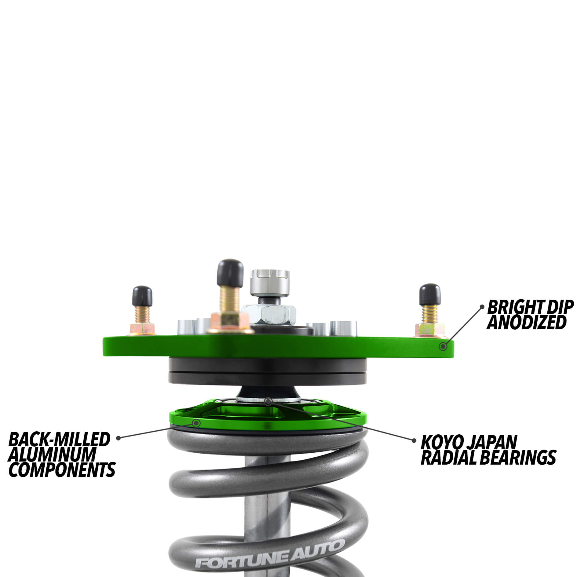 Fortune Auto 500 Series Coilovers, Miata (NC) - Angle 4