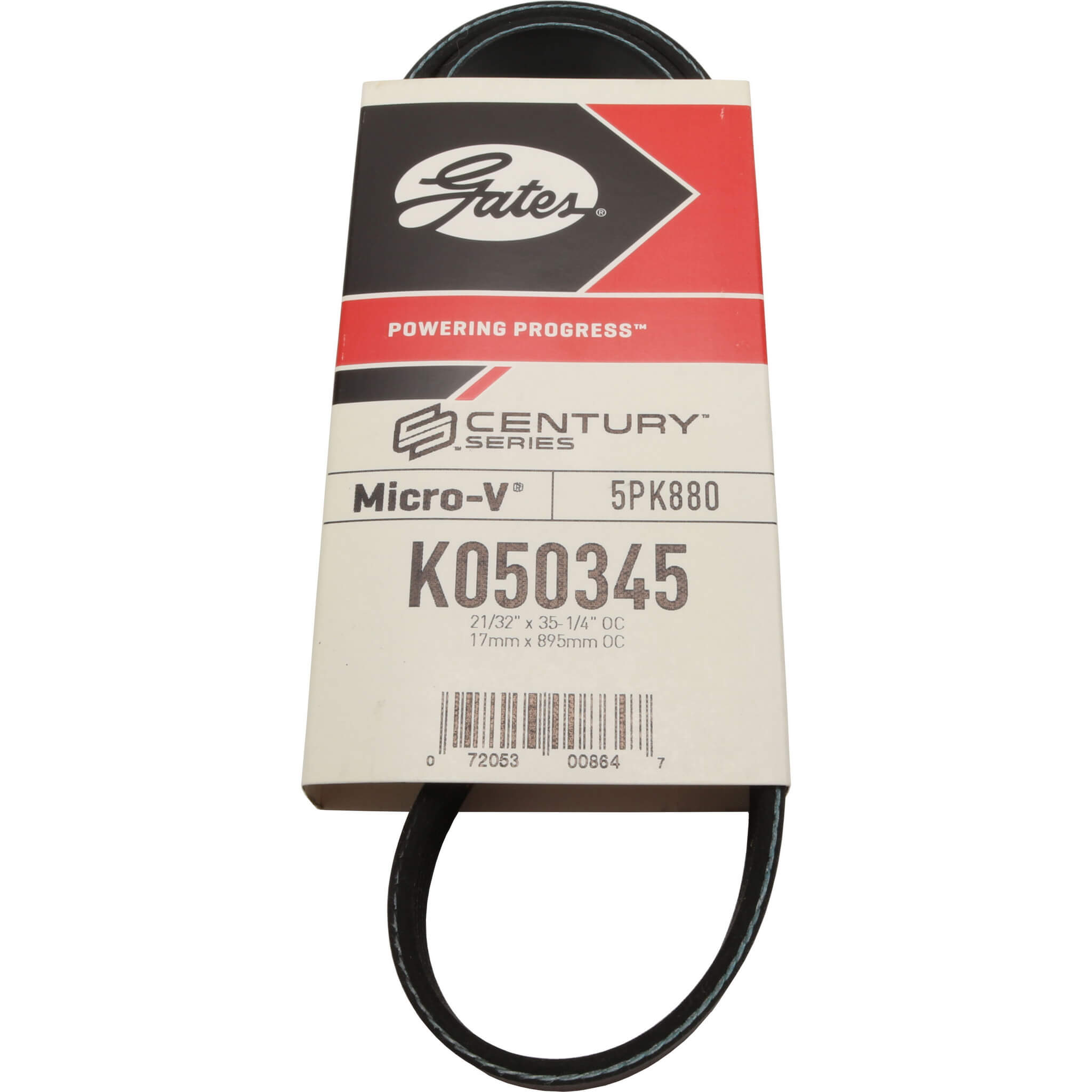 Gates Micro-V Power Steering / Alternator Belt, 2002-2014 WRX & 2004-2017 STi - Angle 2