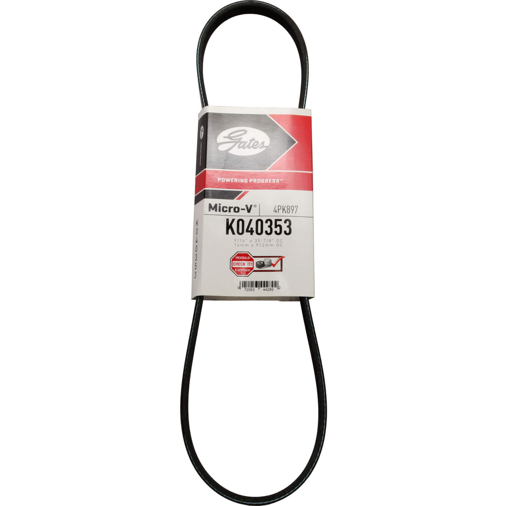 Gates Micro-V Serpentine A/C Belt, 2002-2007 WRX & 2004-2007 STi - Angle 2