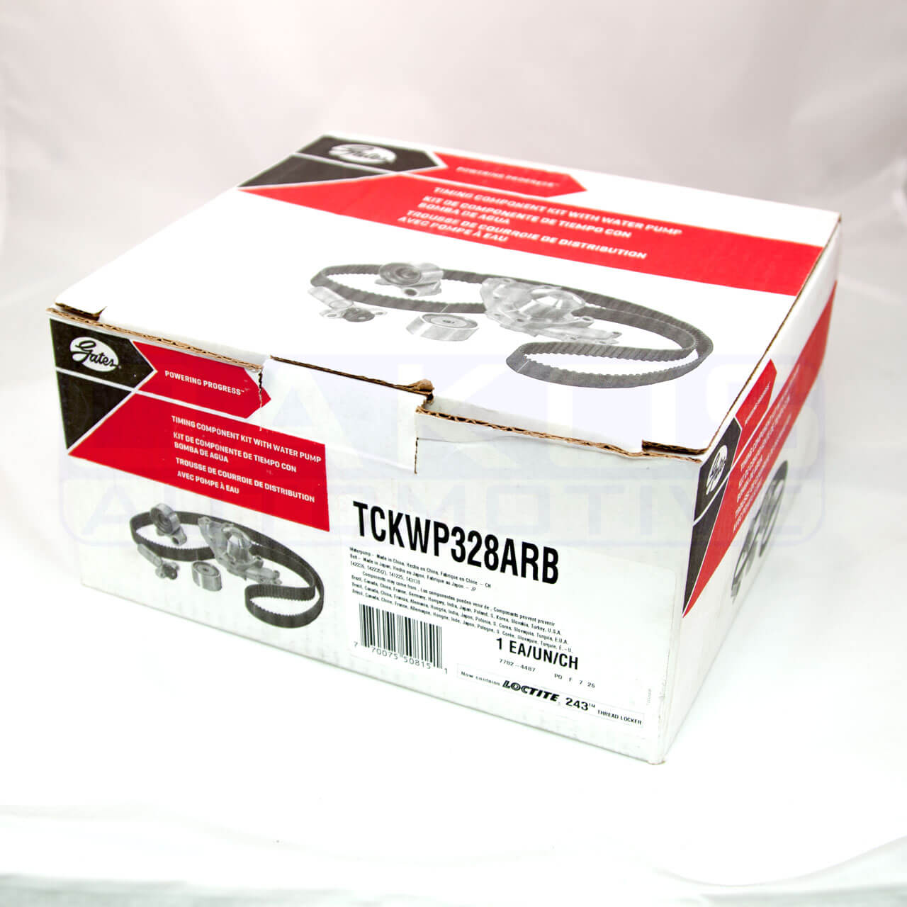 Gates Timing Belt Kit w/ Water Pump & Blue Racing Belt, 2002-2003 WRX - Angle 4