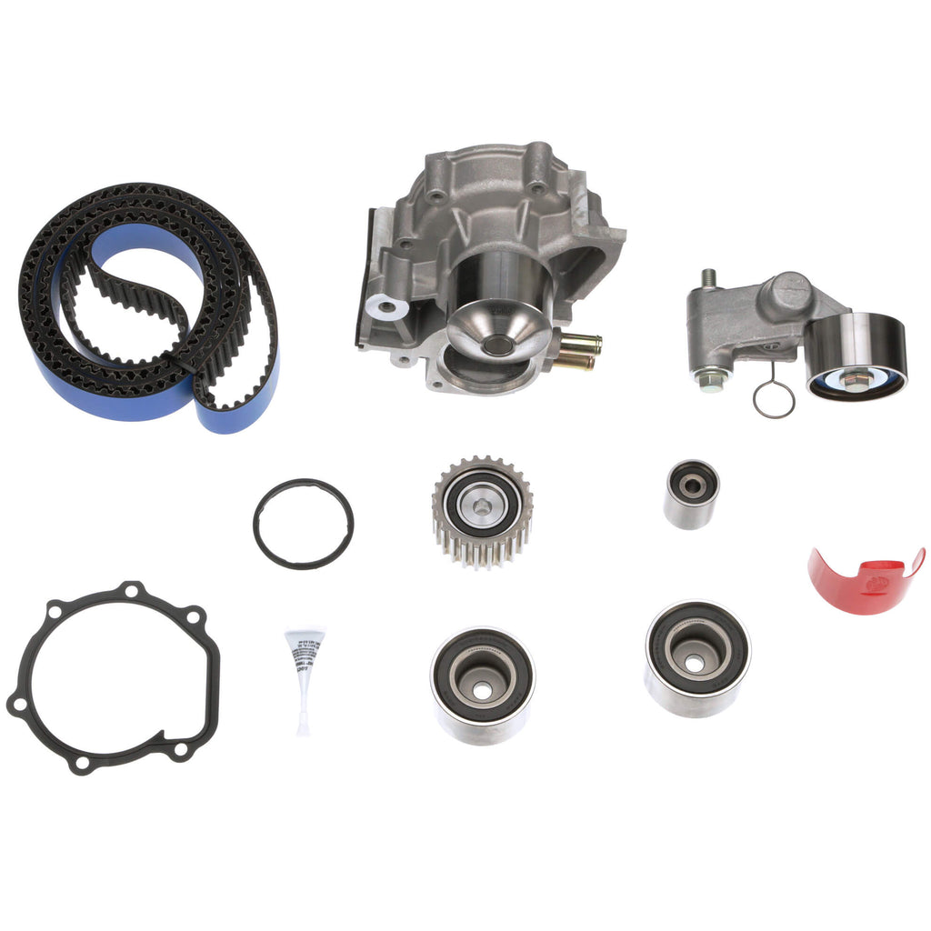 Gates Timing Belt Kit w/ Water Pump (Racing Belt), mid-2003-2004 WRX - Angle 3