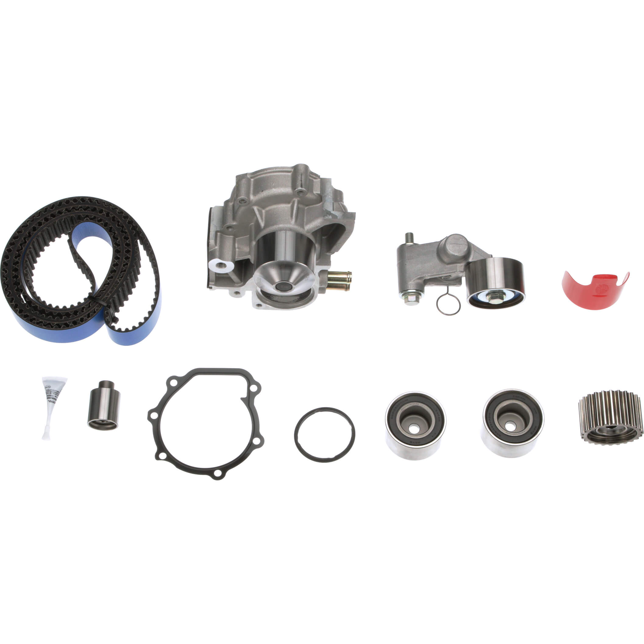 Gates Timing Belt Kit w/ Water Pump (Racing Belt), 2008-2014 WRX - Angle 3