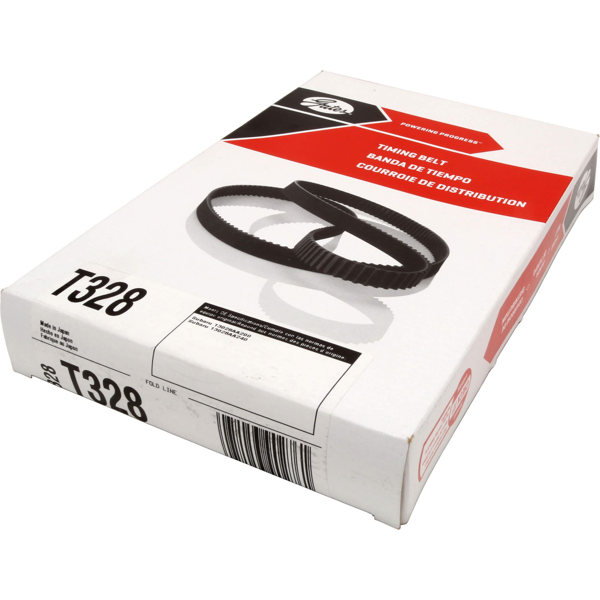 Gates Timing Belt (Standard), 2002-2014 WRX & 2004-2021 STi - Angle 2
