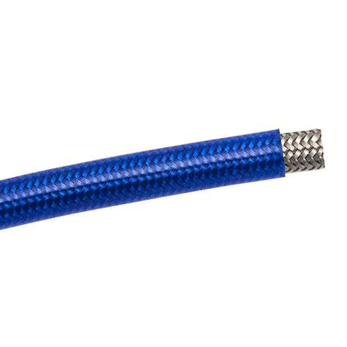 Goodridge Stainless Braided Brake Hoses Kit (Electric Blue), 2008-2014 STi - Angle 2