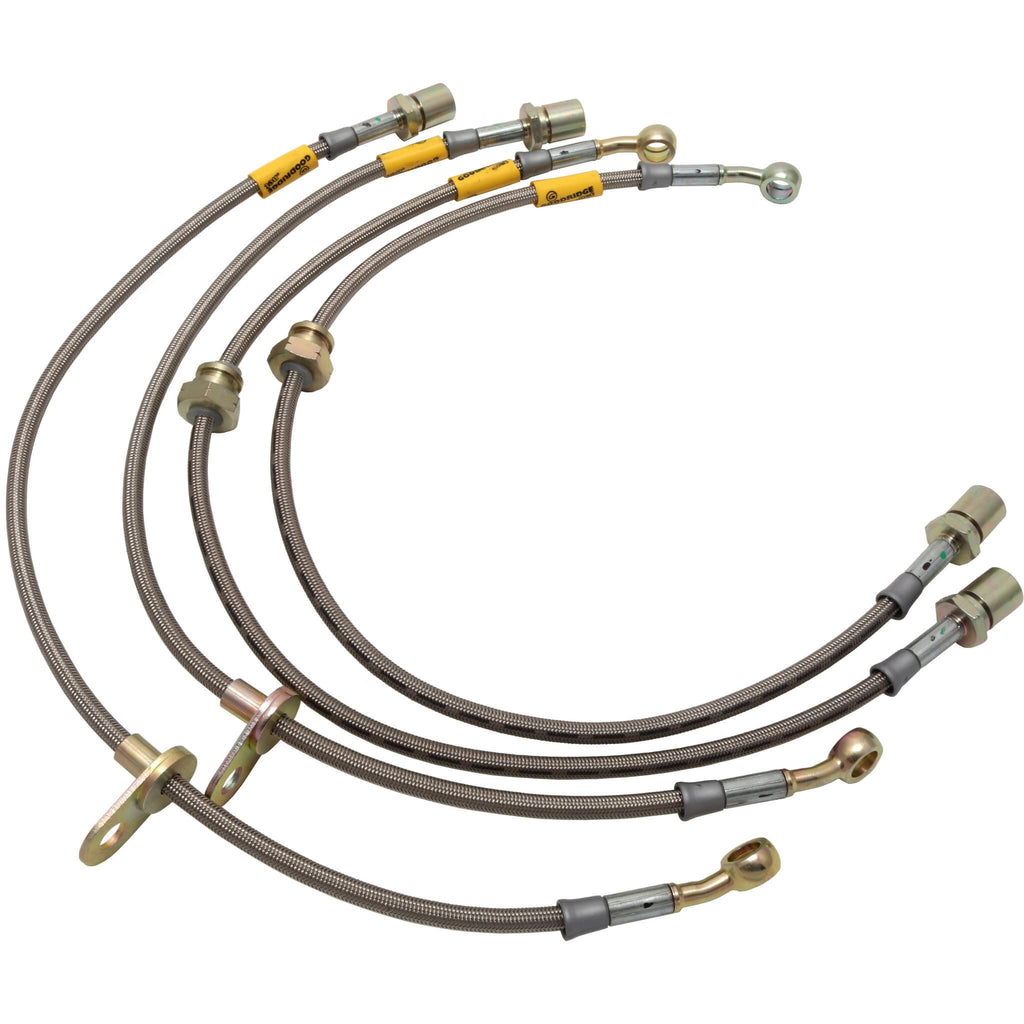 Goodridge Stainless Braided Brake Hoses Kit (Set/4 Lines), 2002-2007 WRX & 2004-2007 STi