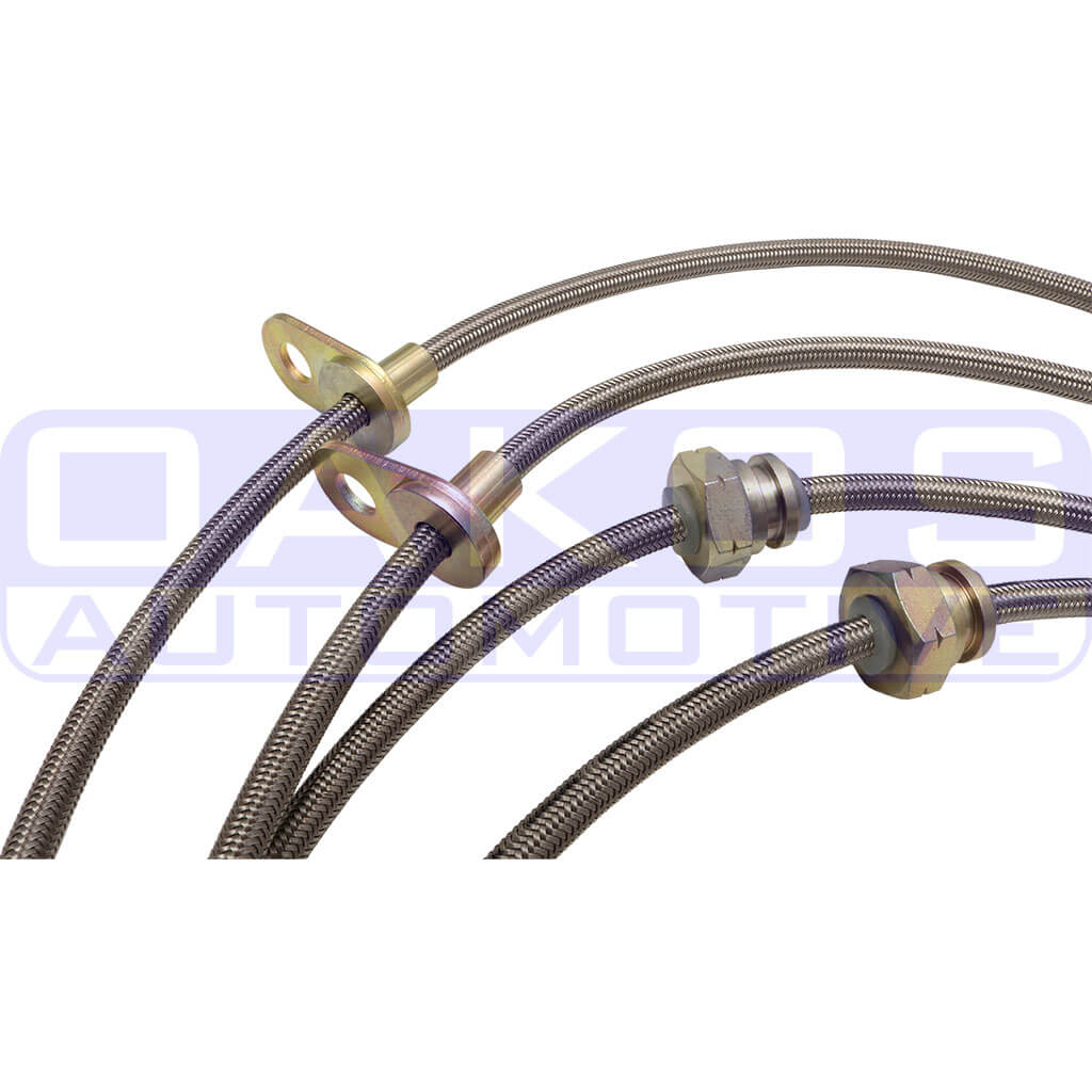Goodridge Stainless Braided Brake Hoses Kit (Set/4 Lines), 2002-2007 WRX & 2004-2007 STi - Angle 3