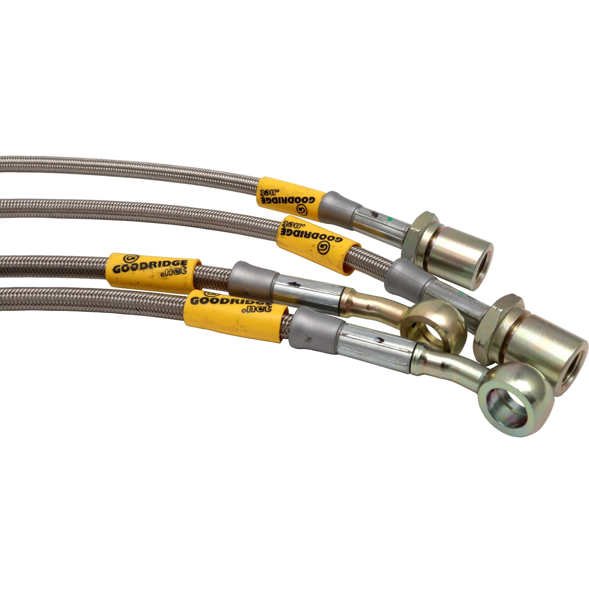 Goodridge Stainless Braided Brake Hoses Kit (Set/4 Lines), 2002-2007 WRX & 2004-2007 STi - Angle 4