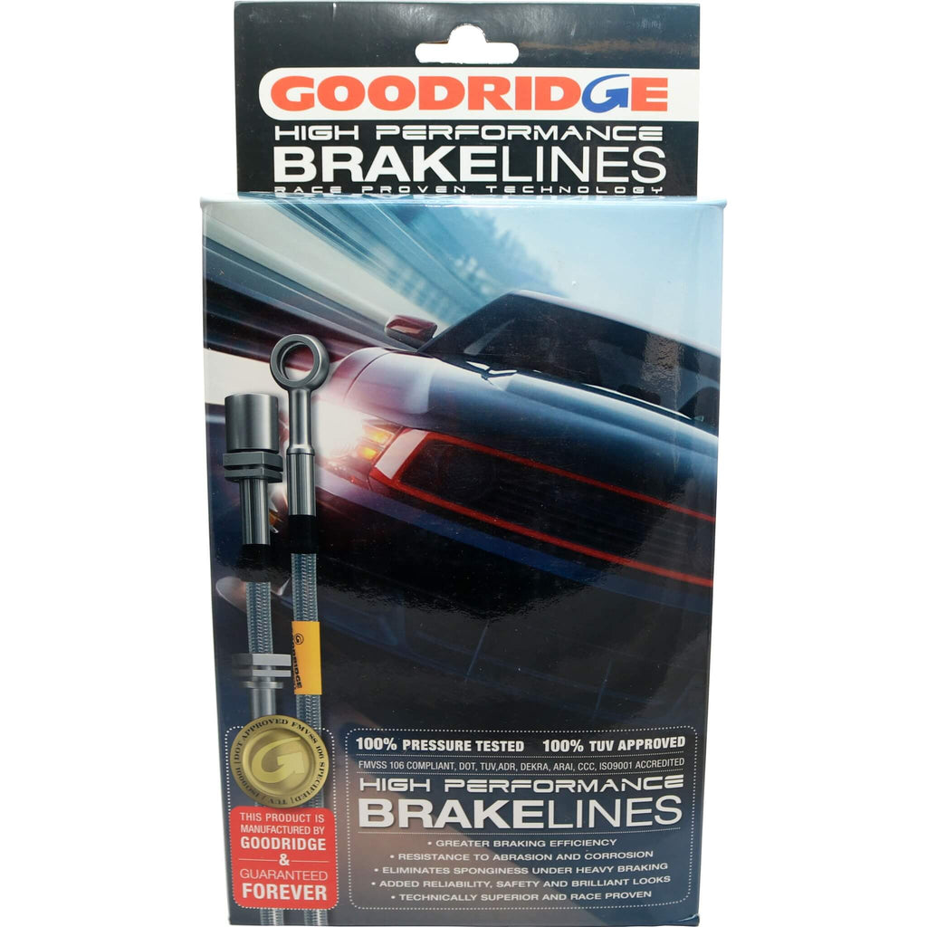 Goodridge Stainless Braided Brake Hoses Kit (Set/4 Lines), 2008-2014 WRX - Angle 4