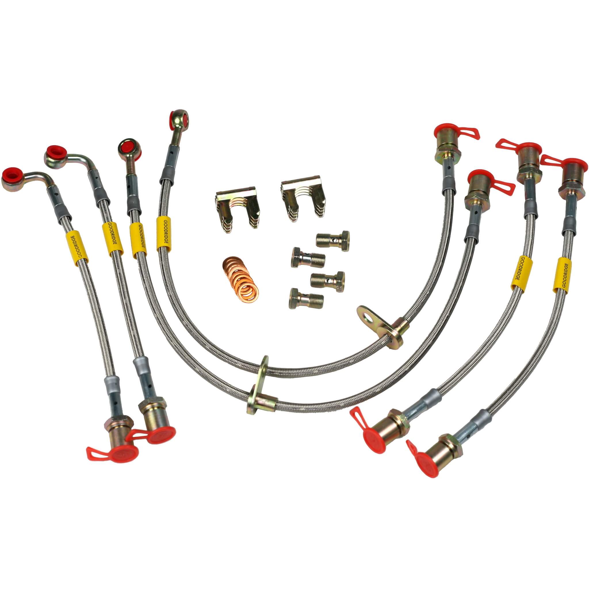 Goodridge Stainless Braided Brake Hoses Kit (Set/6 Lines), 2005-2006 Legacy GT