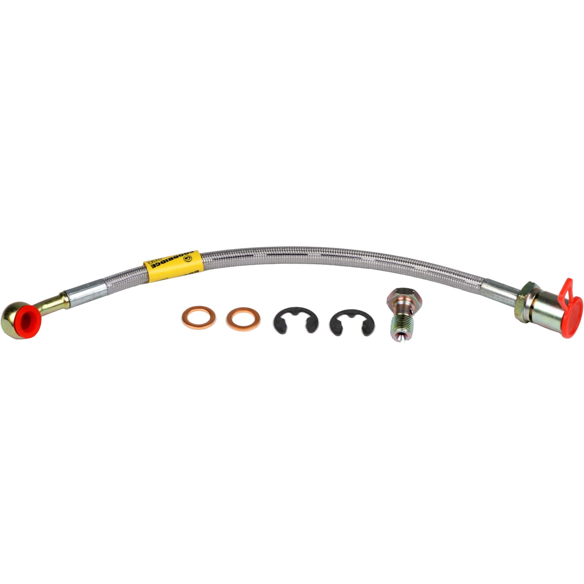 Goodridge Stainless Steel Braided Clutch Hose, 2002-2005 WRX - Angle 4