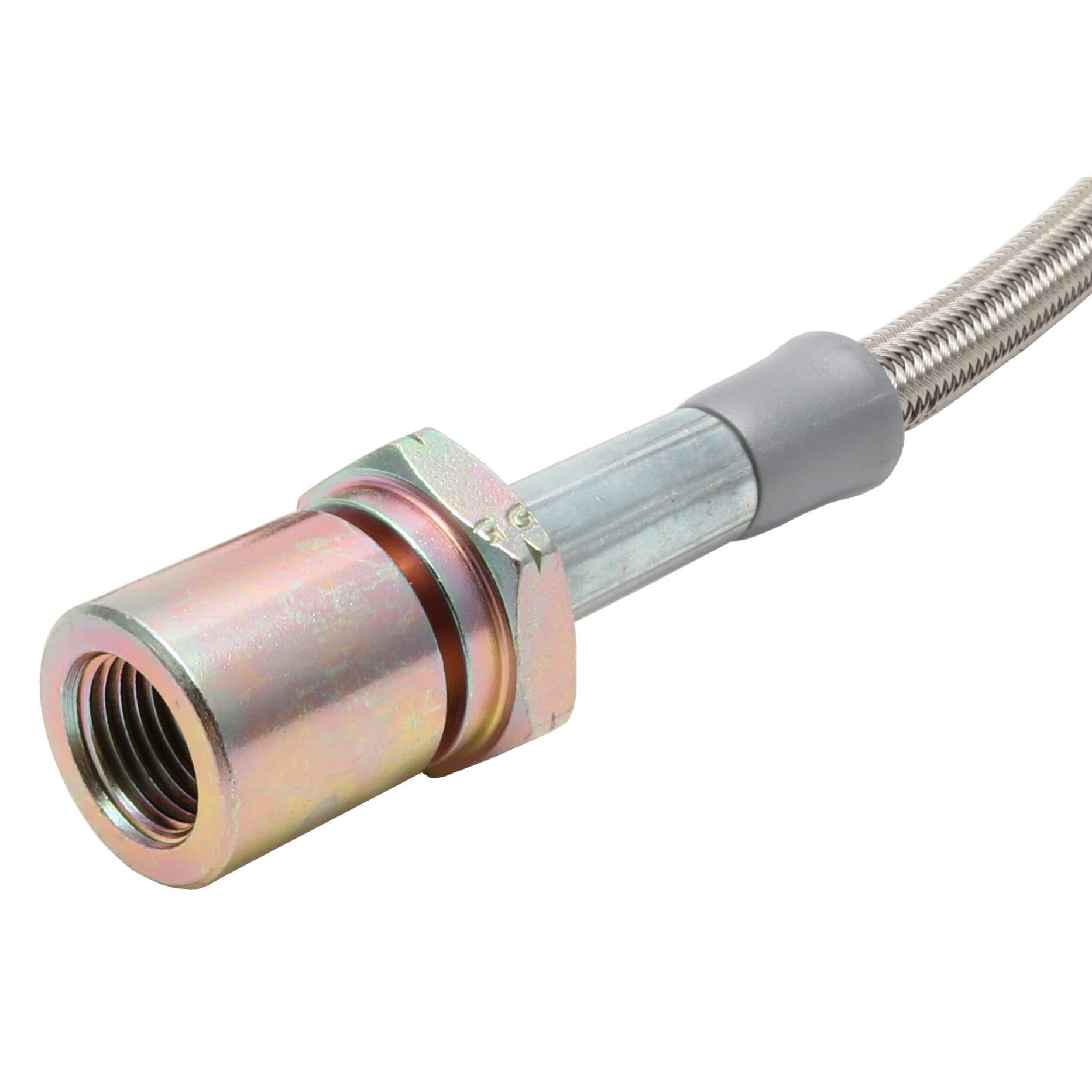 Goodridge Stainless Steel Braided Clutch Hose, 2004-2005 STi - Angle 2