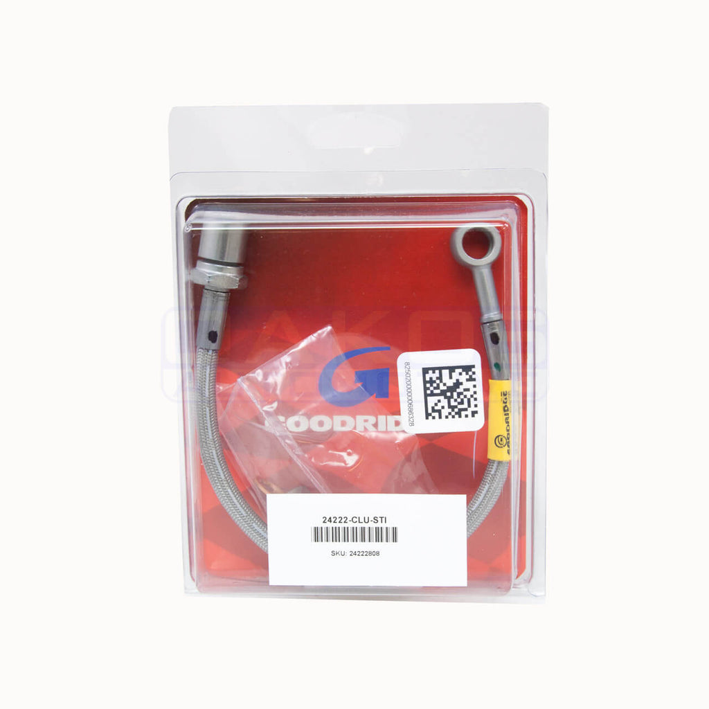 Goodridge Stainless Steel Braided Clutch Hose, 2004-2021 STi - Angle 2