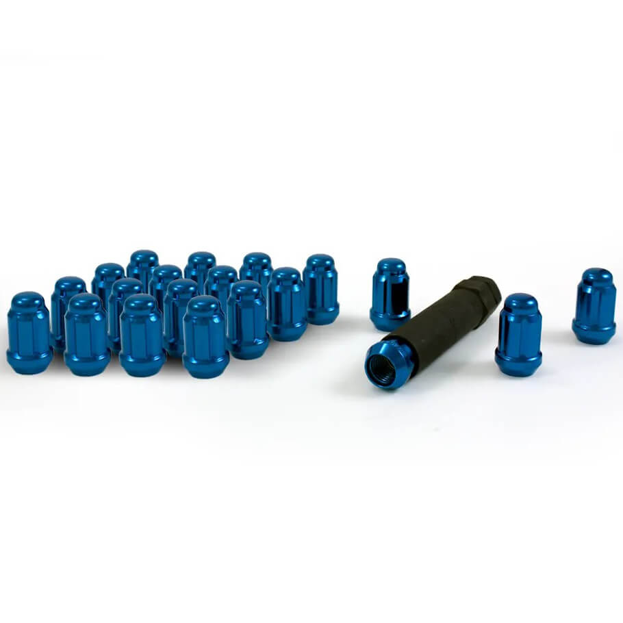 Gorilla Closed End Lug Nuts (12x1.25mm, Set/20, Blue), Subaru & Nissan