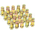 Gorilla Closed End Lug Nuts (Forged Steel, 12x1.25mm, Set/20, Yellow Zinc)