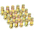Gorilla Closed End Lug Nuts (Forged Steel, 12x1.25mm, Set/20, Yellow Zinc)