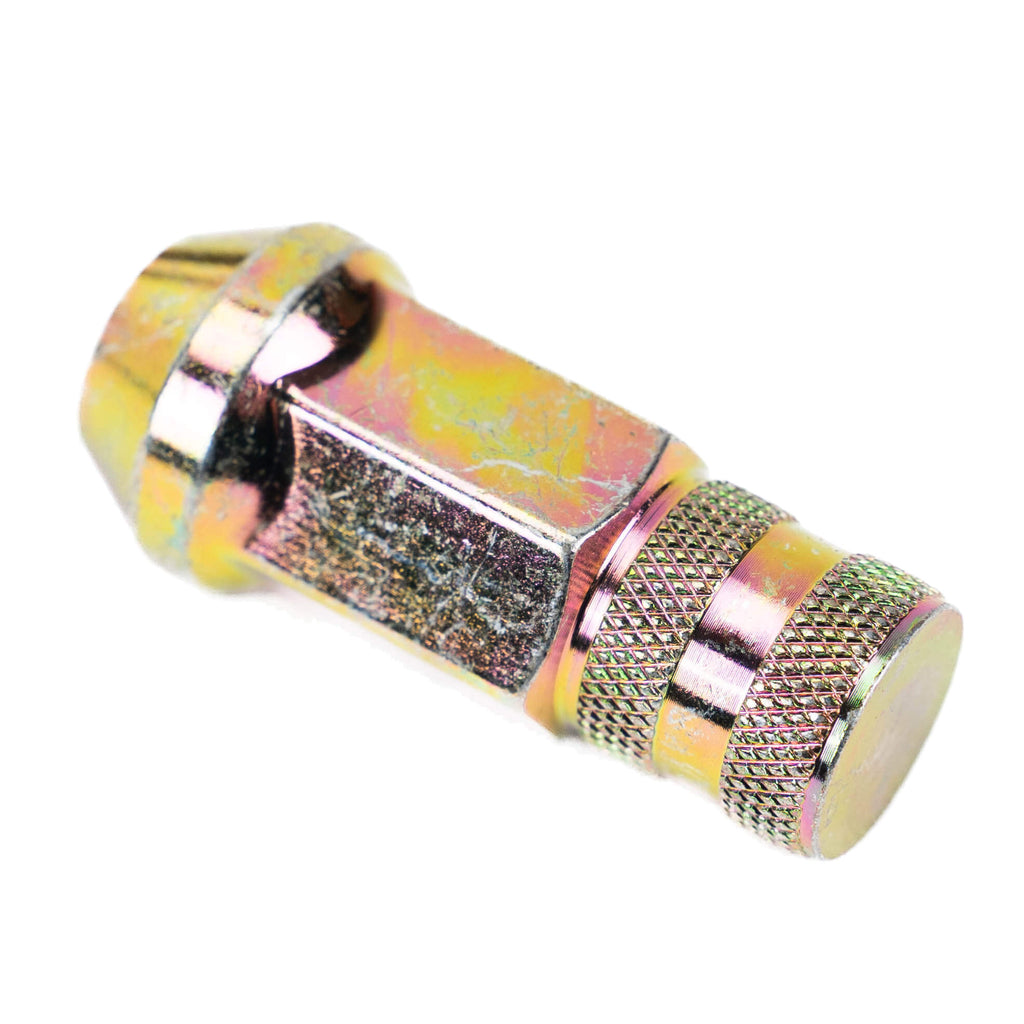 Gorilla Closed End Lug Nuts (Forged Steel, 12x1.25mm, Set/20, Yellow Zinc) - Angle 3