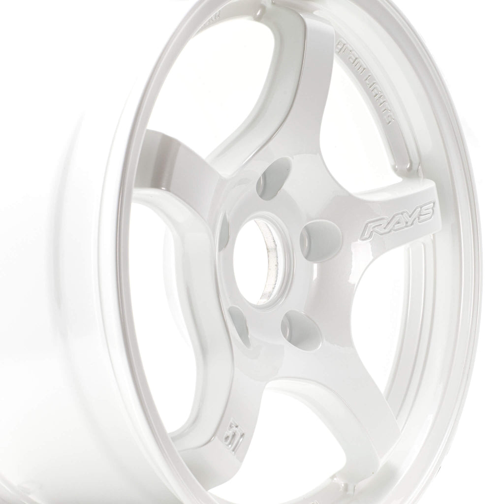 Gram Lights 57CR Wheel - 17x9 / +38 / 5x100 - Ceramic White Pearl - Angle 2