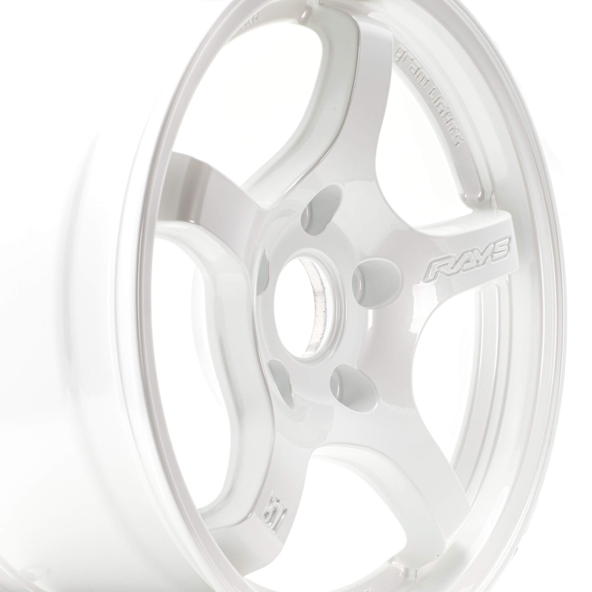 Gram Lights 57CR Wheel - 17x9 / +38 / 5x100 - Ceramic White Pearl - Angle 2