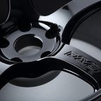 Gram Lights 57CR Wheel - 19x10.5 / +12 / 5x114.3 - Glossy Black - Angle 3