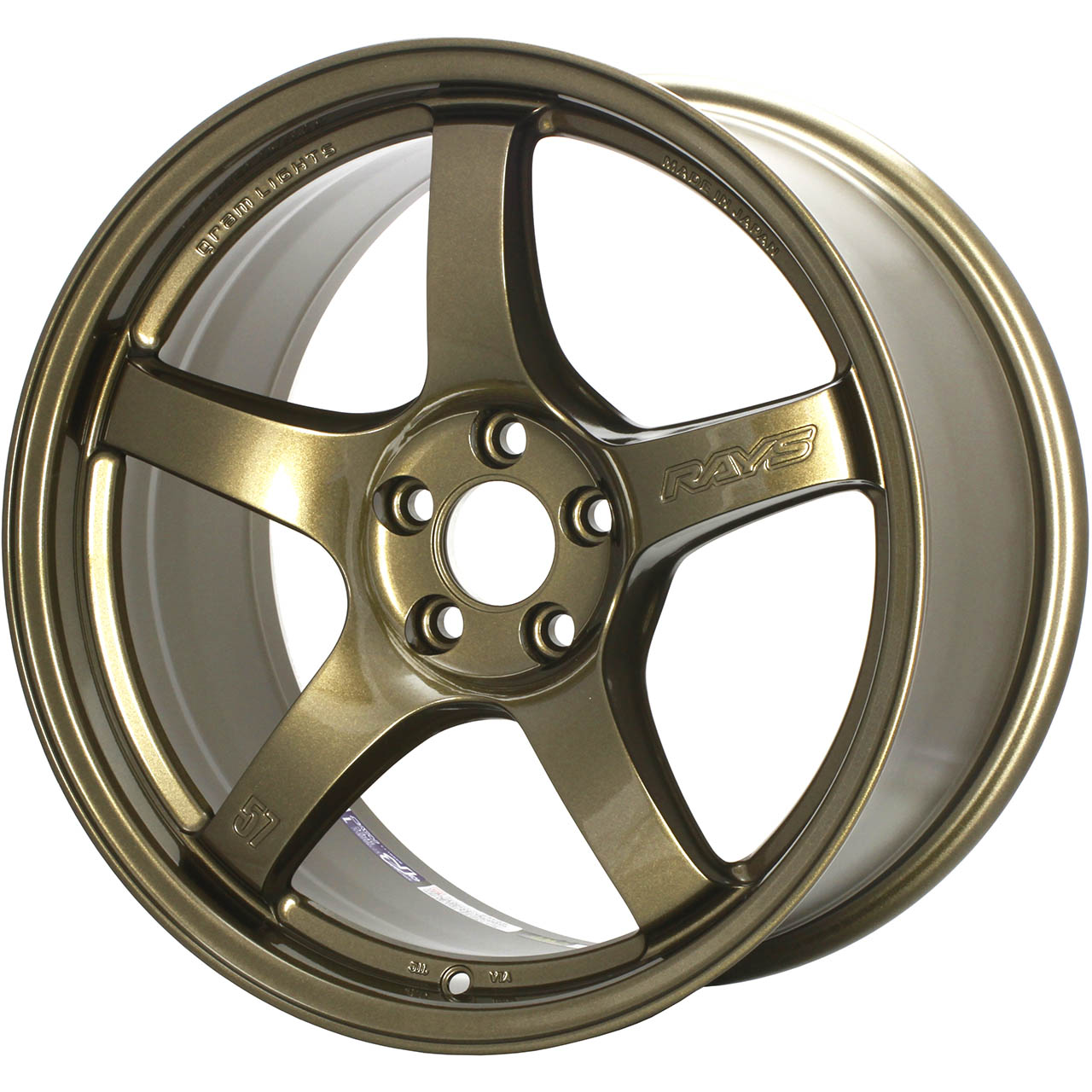 Gram Lights 57CR Wheel - 19x9.5 / +45 / 5x114.3 - Almite Gold - Angle 2