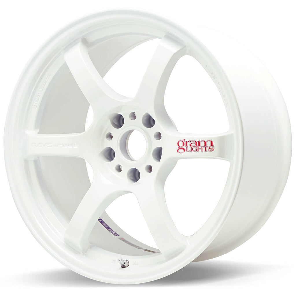Gram Lights 57DR Wheel - 15x8 / +28 / 5x114.3 - Champion White - Angle 2