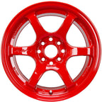 Gram Lights 57DR Wheel - 15x8 / +35 / 5x114.3 - Red - Angle 2