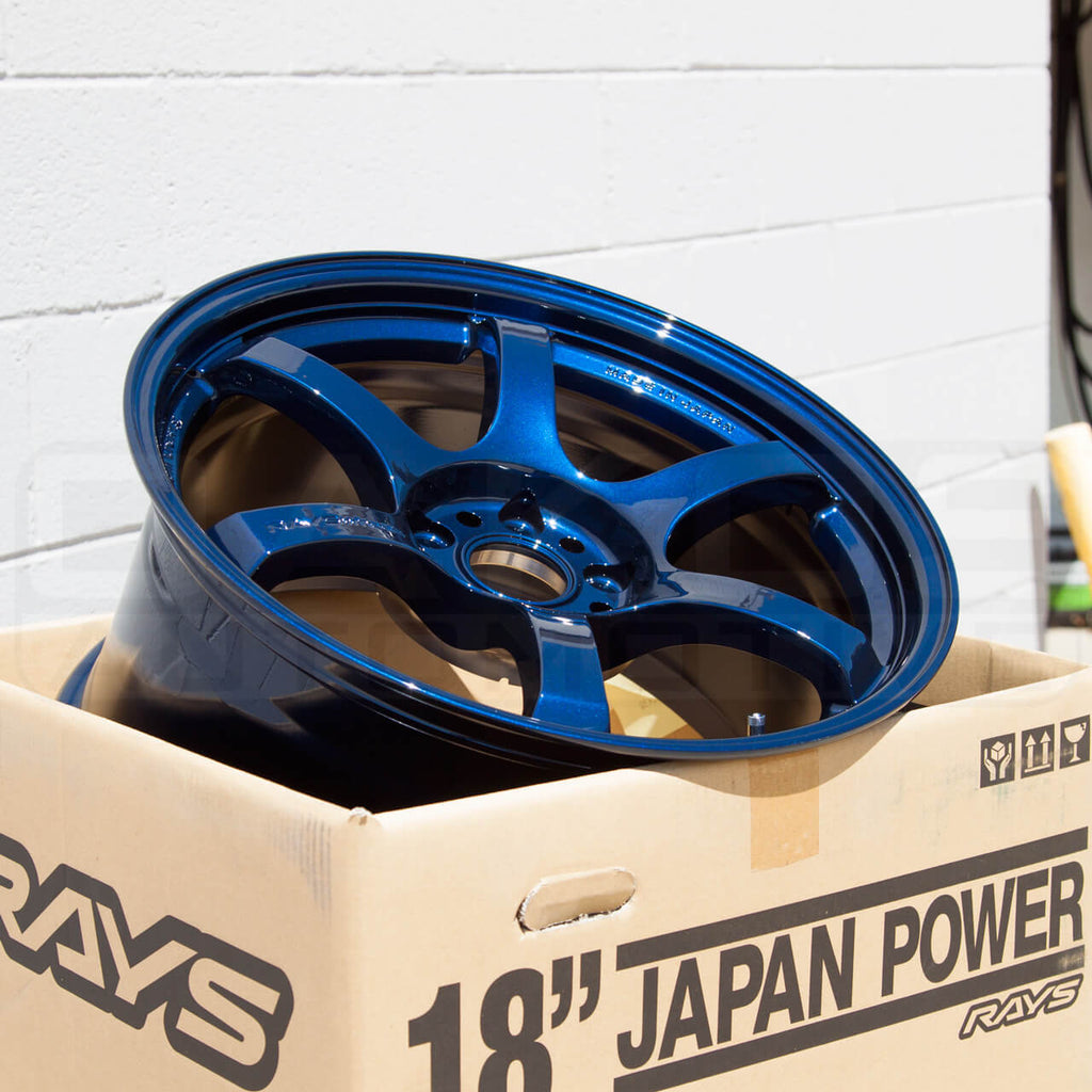 Gram Lights 57DR Wheel - 18x9.5 / +12 / 5x114.3 - Eternal Blue Pearl - Angle 5