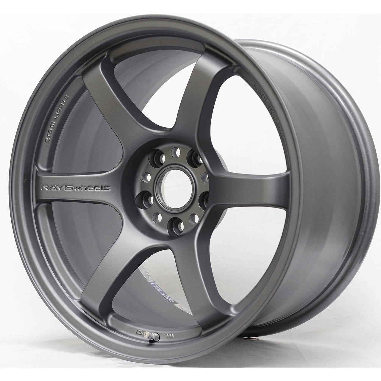 Gram Lights 57DR Wheel - 18x9.5 / +12 / 5x114.3 - Gun Blue II - Angle 3