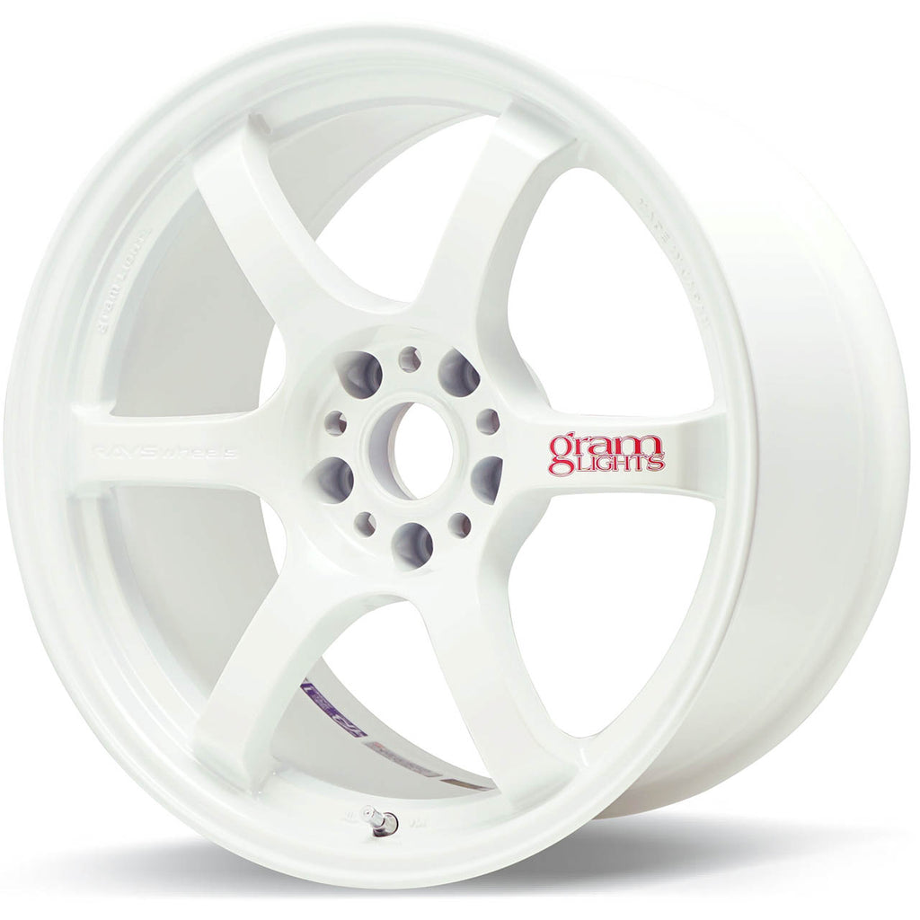 Gram Lights 57DR Wheel - 18x9.5 / +22 / 5x114.3 - Ceramic White Pearl - Angle 2