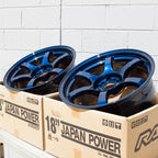 Gram Lights 57DR Wheel - 18x9.5 / +22 / 5x114.3 - Eternal Blue Pearl - Angle 6