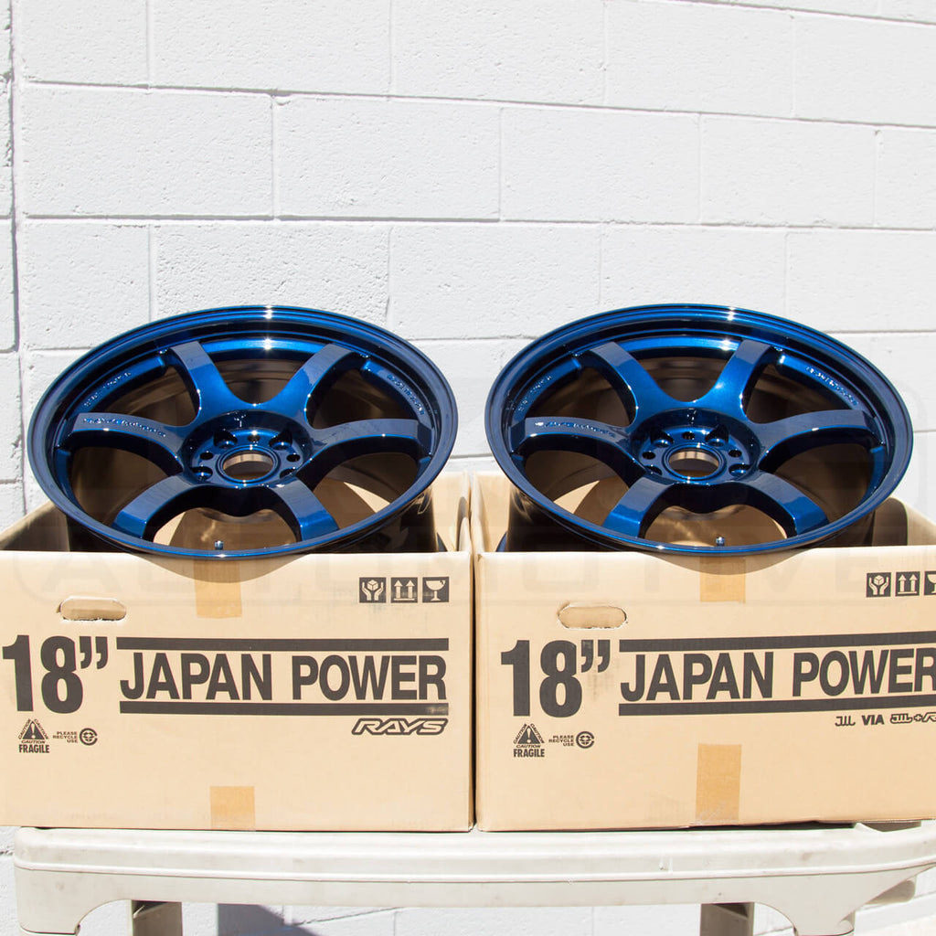 Gram Lights 57DR Wheel - 18x9.5 / +22 / 5x114.3 - Eternal Blue Pearl - Angle 7