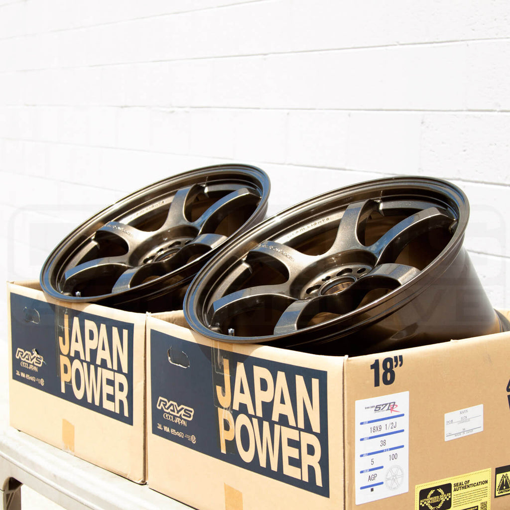 Gram Lights 57DR Wheel - 18x9.5 / +38 / 5x114.3 - Almite Gold - Angle 5