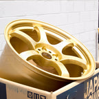 Gram Lights 57DR Wheel - 18x9.5 / +38 / 5x114.3 - E8 Gold - Angle 3