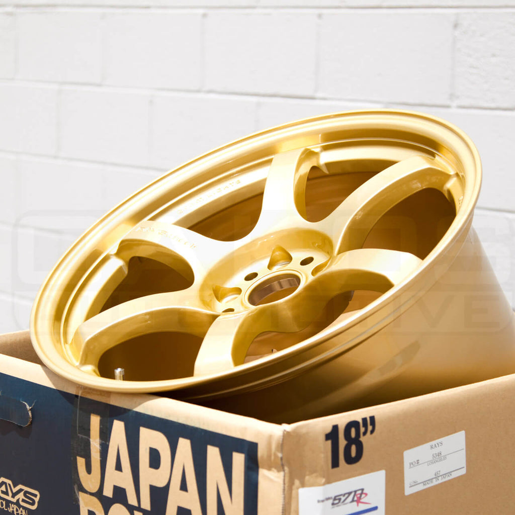 Gram Lights 57DR Wheel - 18x9.5 / +38 / 5x114.3 - E8 Gold - Angle 4