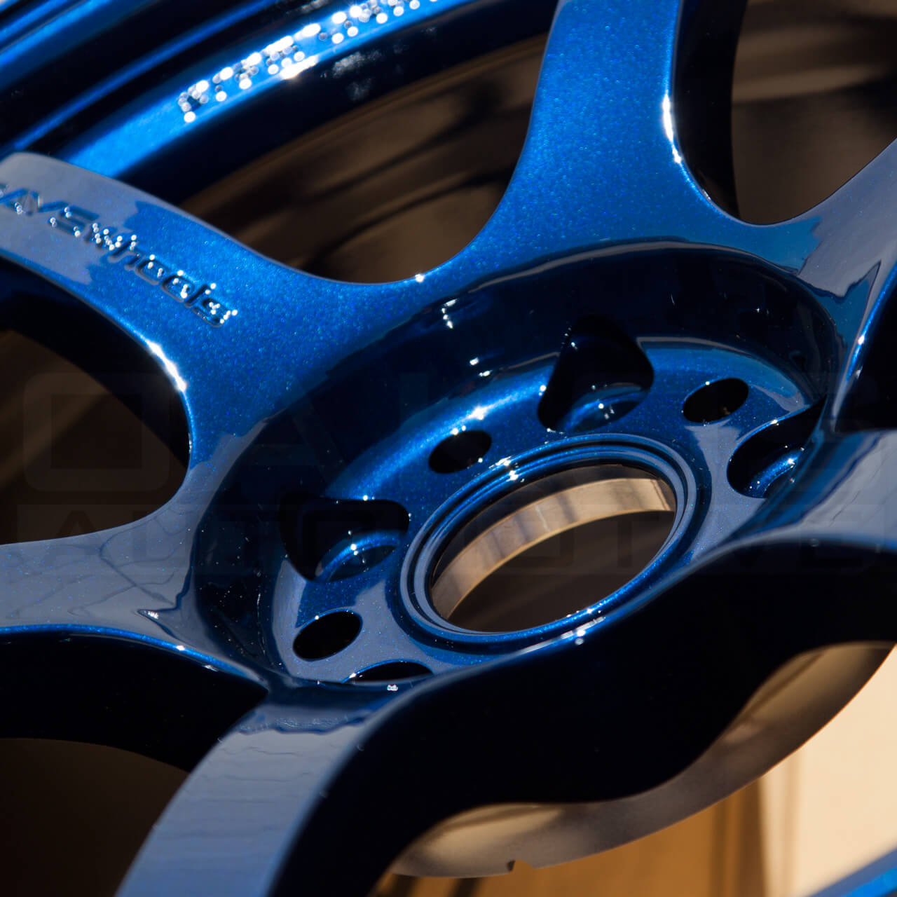 Gram Lights 57DR Wheel - 18x9.5 / +38 / 5x114.3 - Eternal Blue Pearl - Angle 3