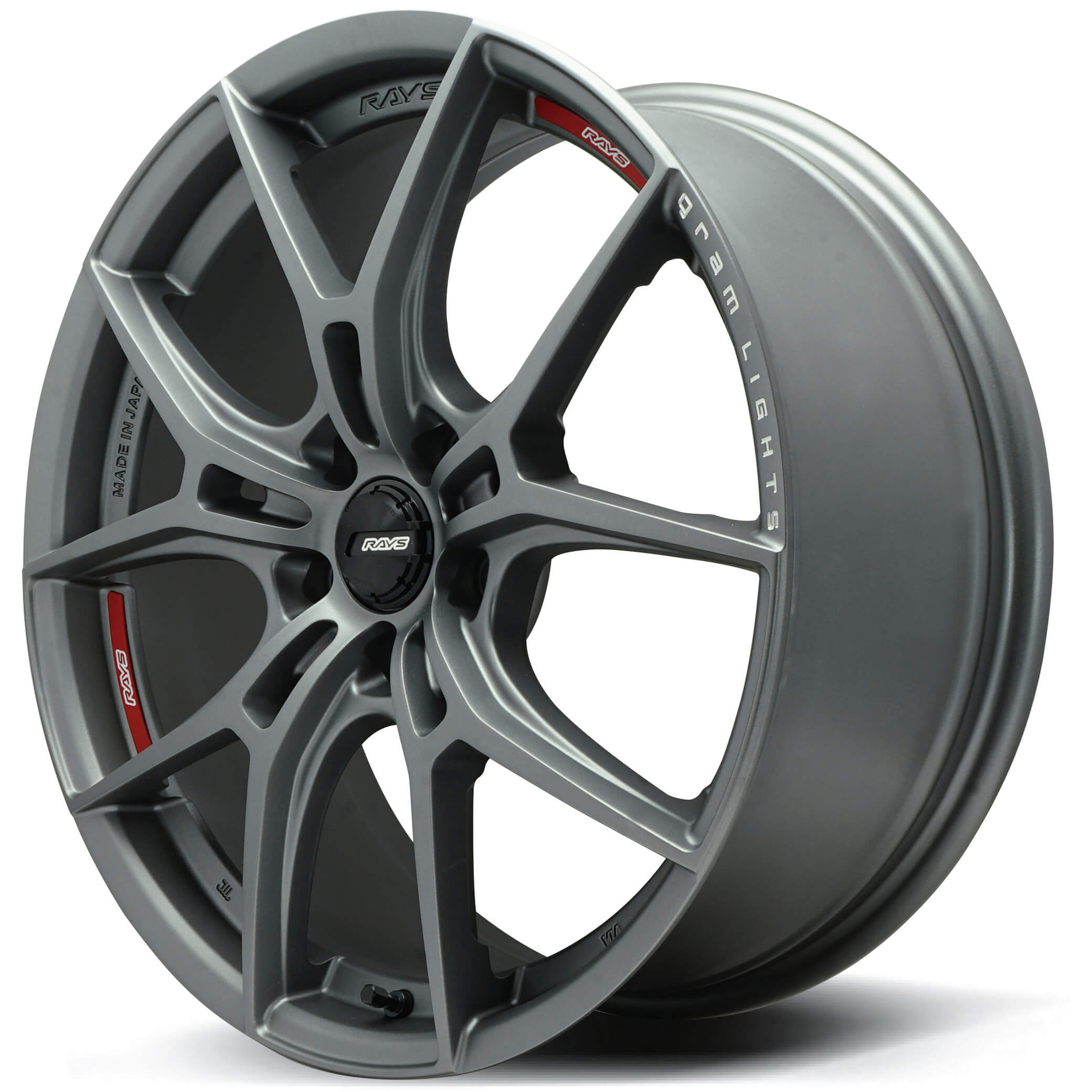 Gram Lights 57FXZ Overseas Wheel - 19x8.5 / +40 / 5x108 - Matte Graphite w/ Machining - Angle 2