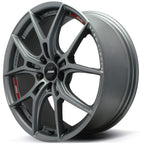 Gram Lights 57FXZ Overseas Wheel - 20x9.5 / +20 / 5x114.3 - Matte Graphite w/ Machining - Angle 2