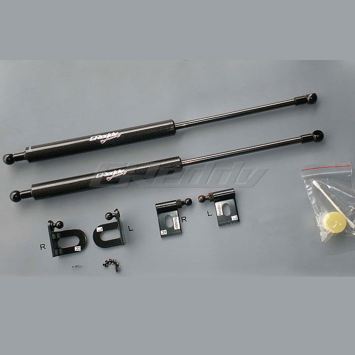 Greddy Carbon Fiber Hood Damper Kit, 2008-2015 EVO X