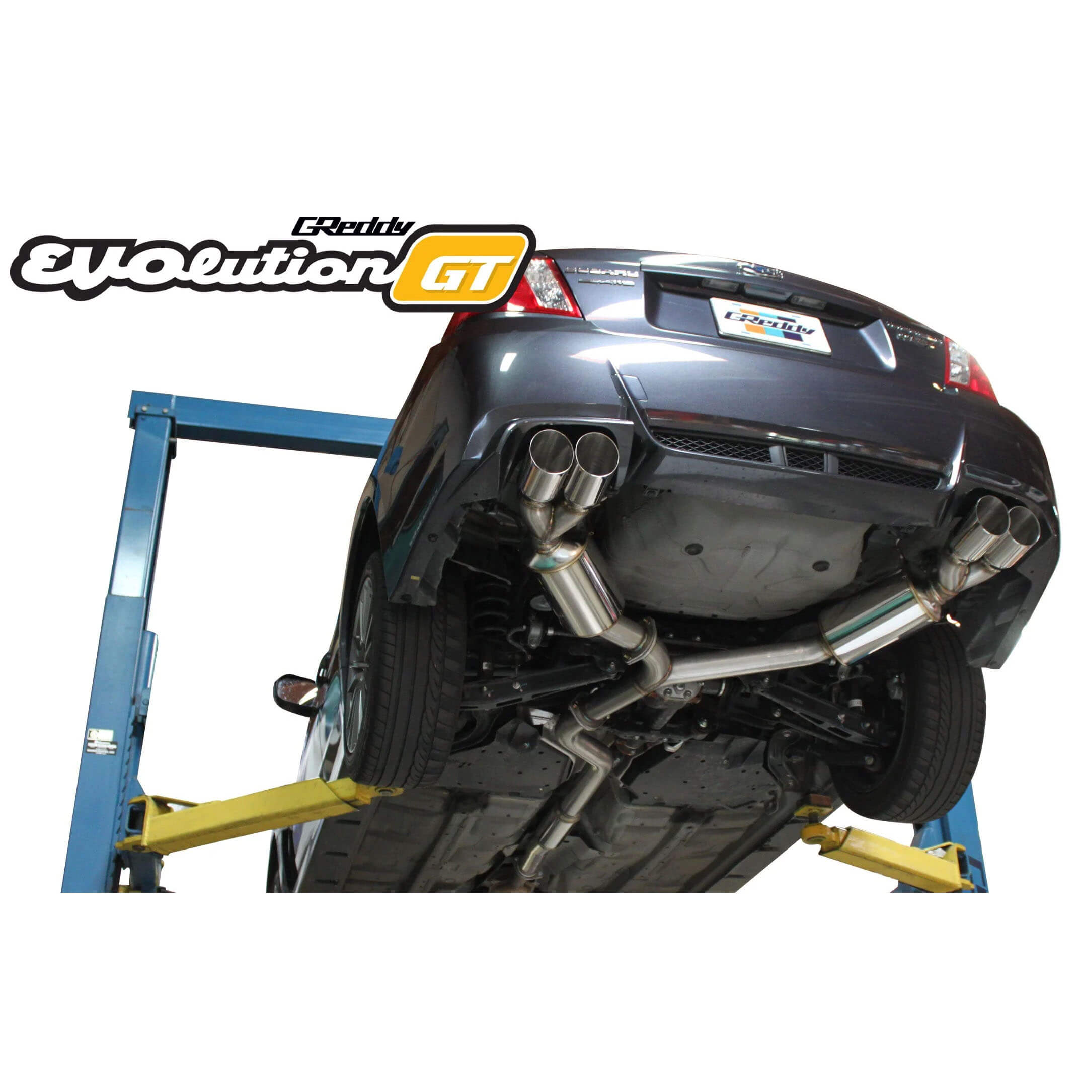 Greddy Cat-Back Exhaust System, 2011-2014 WRX & 2011-2014 STi (Sedan) - Angle 2