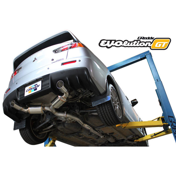 Greddy Evolution GT Cat-Back Exhaust System, 2008-2015 EVO X - Angle 2