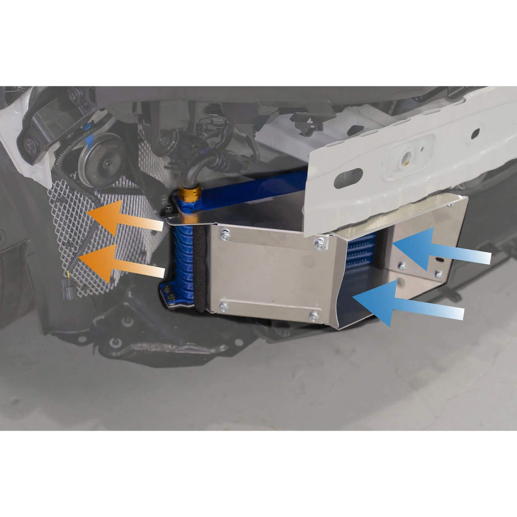 Greddy Oil Cooler Kit - 10 Row Circuit Spec, 2022-2023 BRZ & GR86 - Angle 2